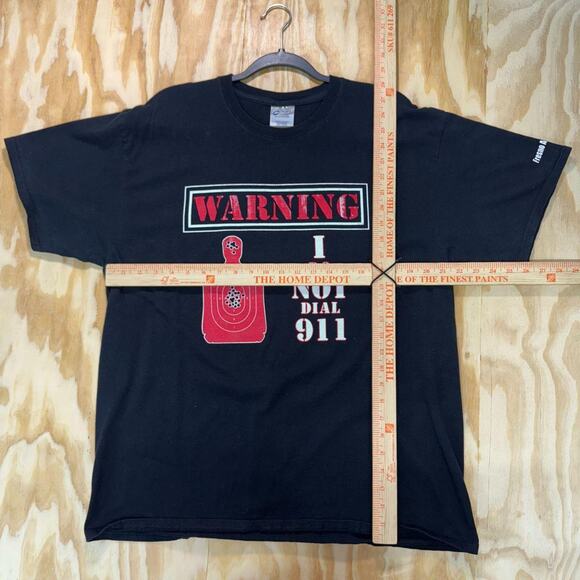 Vintage y2k warning i do not dial 911 target practice tshirt - Picture 4 of 4